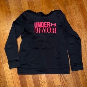 Under Armour Youth Large Black and Pink Hoodie